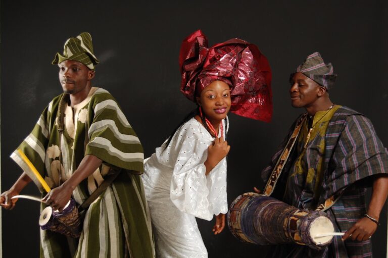 The traditional attire of the yoruba people of west africa